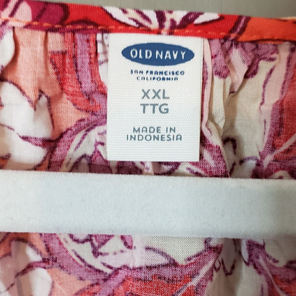 Old Navy Flowy Boho Peasant Blouse Floral Cottagecore Feminine Romantic XXL NWT - Picture 3 of 6